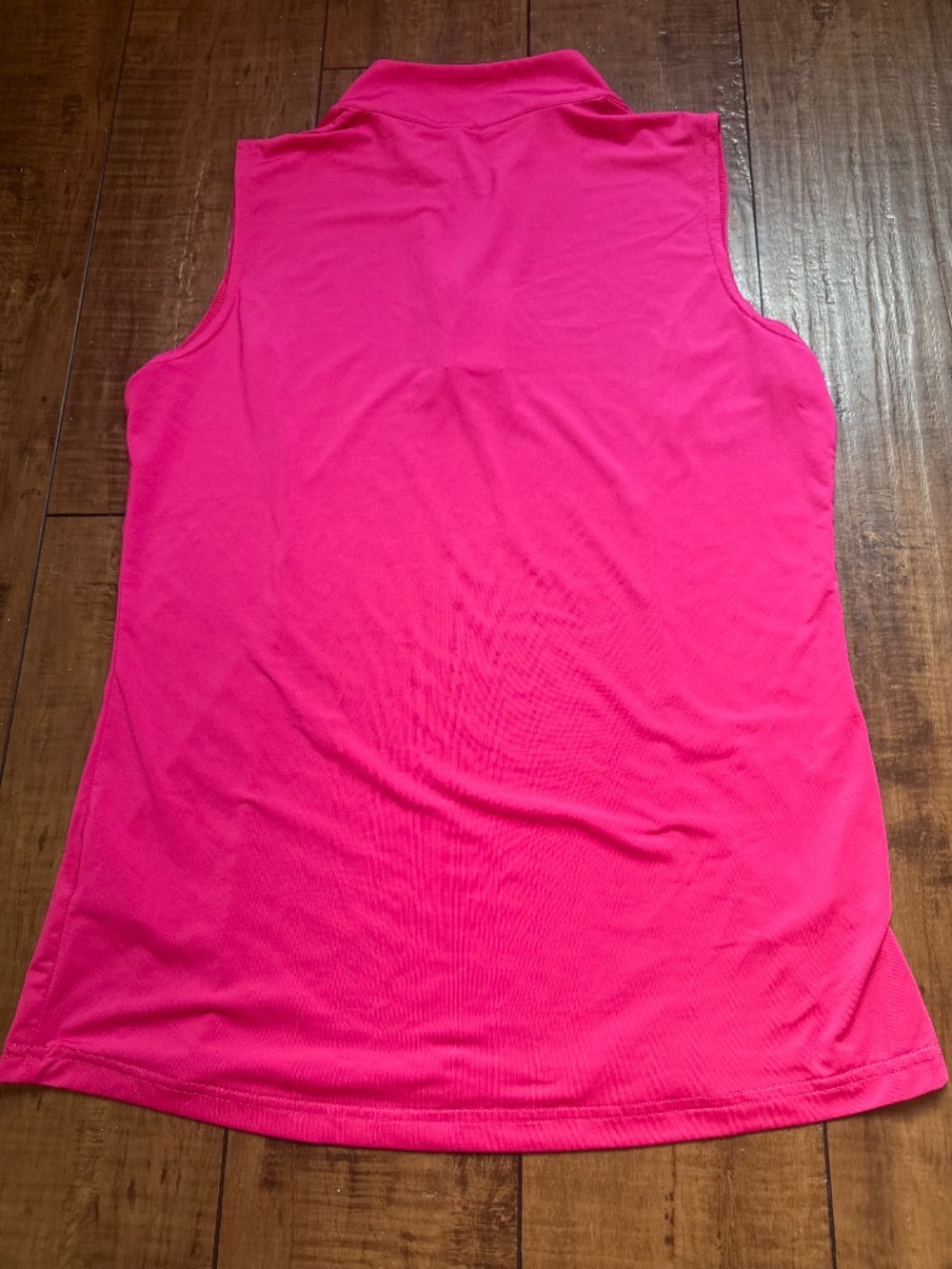 SmartPak Pink Pop Sleeveless Quarter Zip Riding Shirt | Women's Medium - Picture 4 of 4